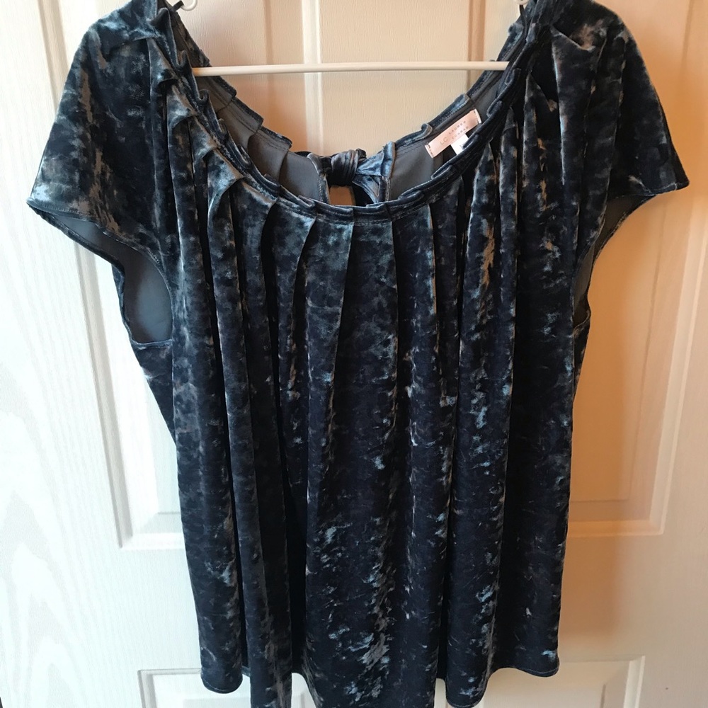 Blue Velvet Top